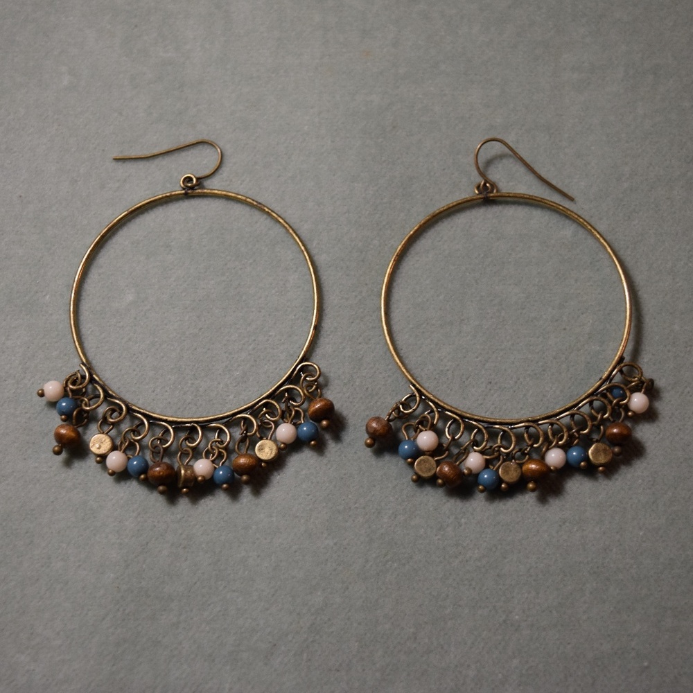 bead hoop earrings